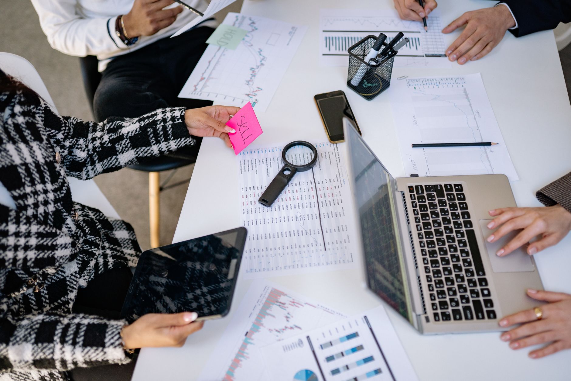 Marketing team reviewing email campaign copy on a dashboard