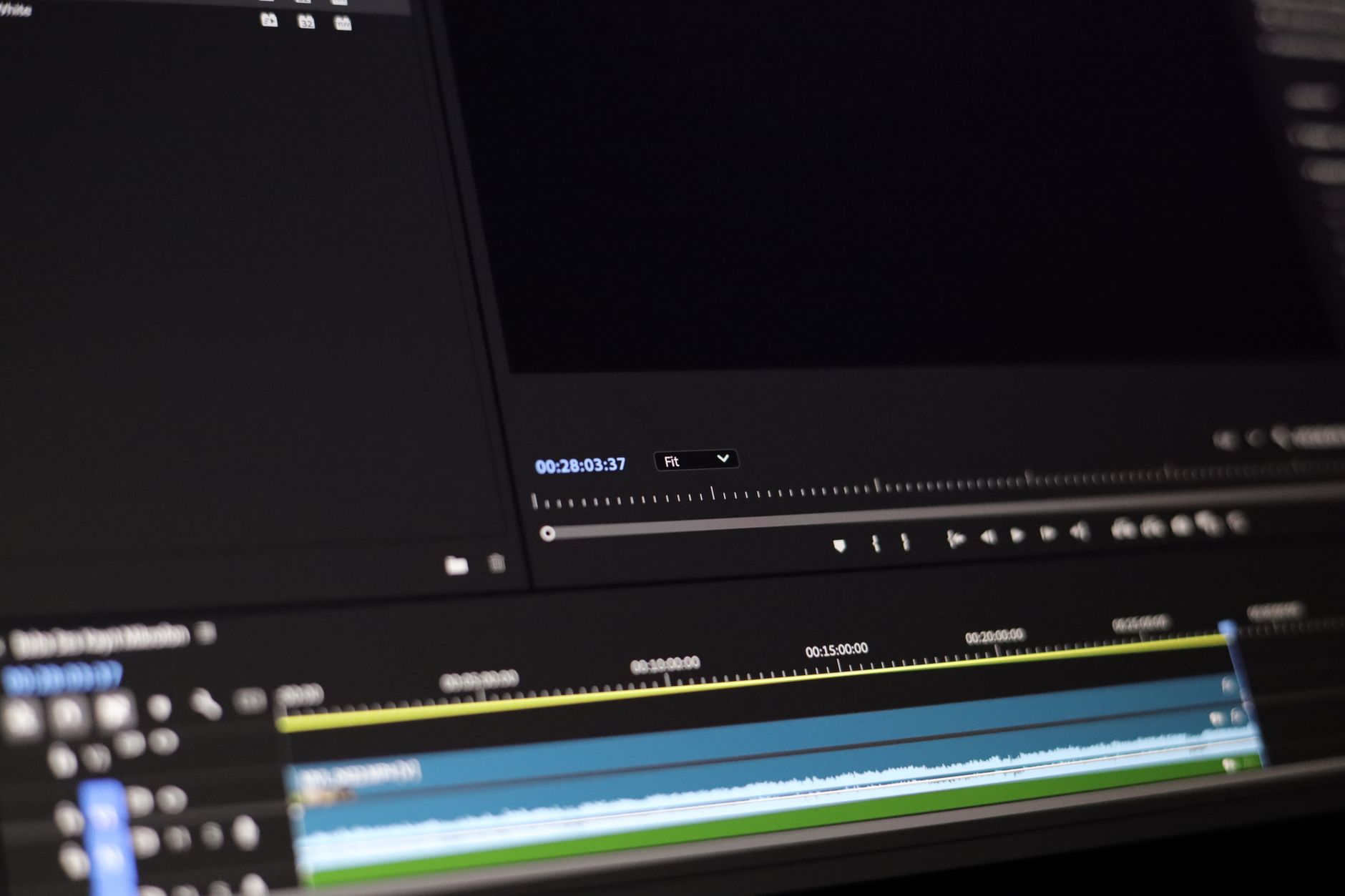 Person editing a vertical smartphone video with captions visible on screen