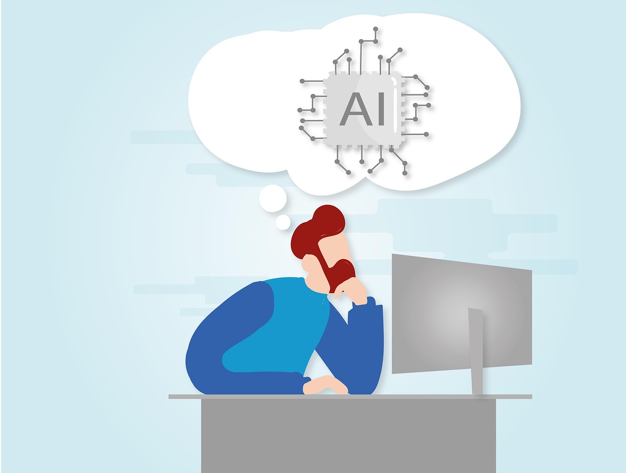 Two computer screens showing AI chatbot interfaces side by side.