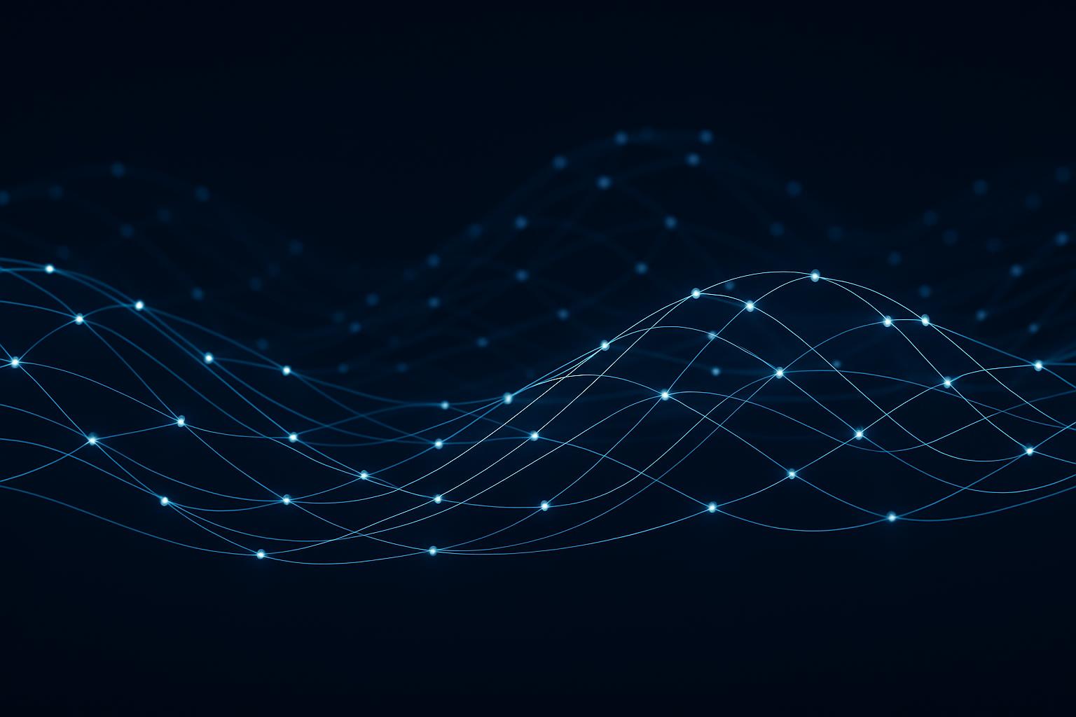 Abstract interconnected wave pattern representing AI communication networks